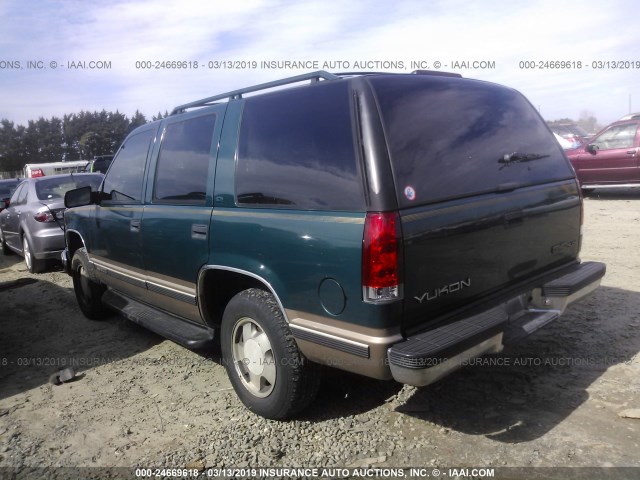 1GKEK13R5VJ730976 - 1997 GMC YUKON GREEN photo 3