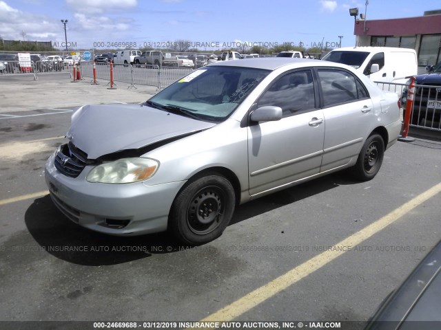 1NXBR32E44Z318383 - 2004 TOYOTA COROLLA CE/LE/S GRAY photo 2