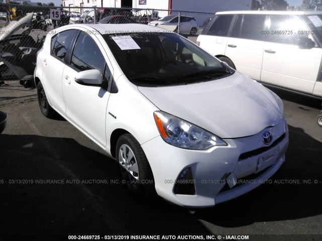 JTDKDTB30D1546478 - 2013 TOYOTA PRIUS C WHITE photo 1