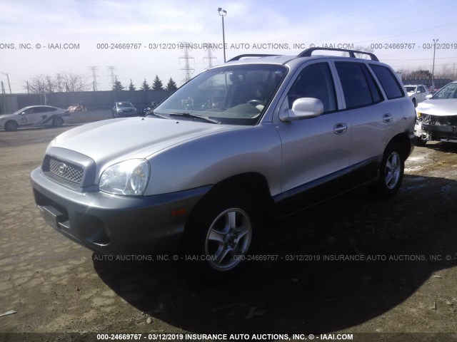 KM8SC73D03U443765 - 2003 HYUNDAI SANTA FE GLS/LX SILVER photo 2