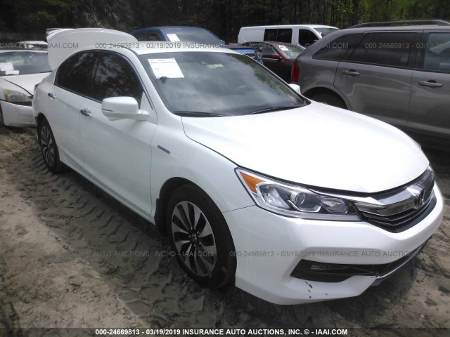 JHMCR6F37HC014705 - 2017 HONDA ACCORD HYBRID WHITE photo 1