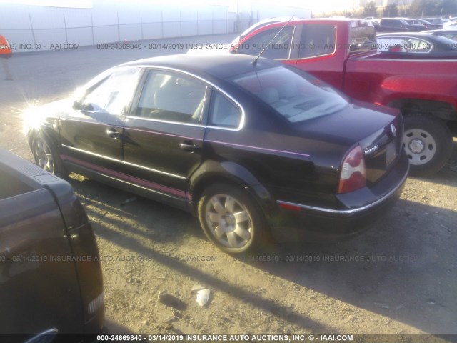 WVWRH63B32P361345 - 2002 VOLKSWAGEN PASSAT GLX 黑色 照片 3