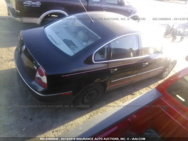 WVWRH63B32P361345 - 2002 VOLKSWAGEN PASSAT GLX 黑色 照片 4