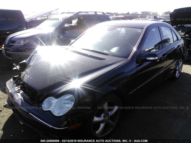 WDBRF52H36A899914 - 2006 MERCEDES-BENZ C GENERATION 2006 230 BLACK photo 2