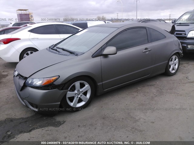 2HGFG12896H578831 - 2006 HONDA CIVIC EX GRAY photo 2