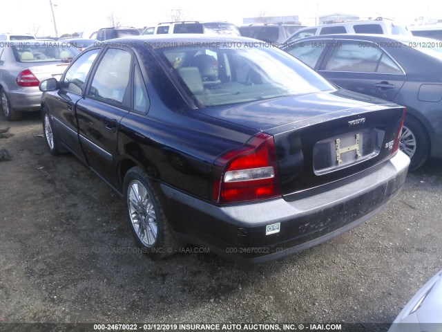 YV1TS90DXY1133461 - 2000 VOLVO S80 T6 TURBO BLACK photo 3