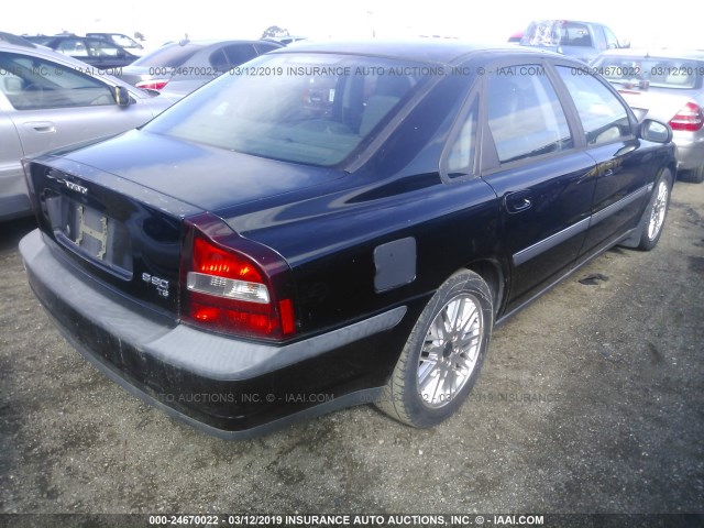 YV1TS90DXY1133461 - 2000 VOLVO S80 T6 TURBO BLACK photo 4