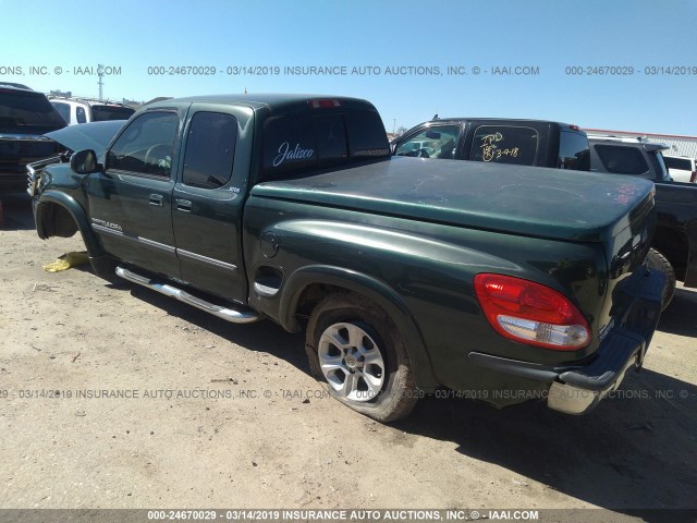 5TBRT34123S397112 - 2003 TOYOTA TUNDRA ACCESS CAB SR5 GREEN photo 3