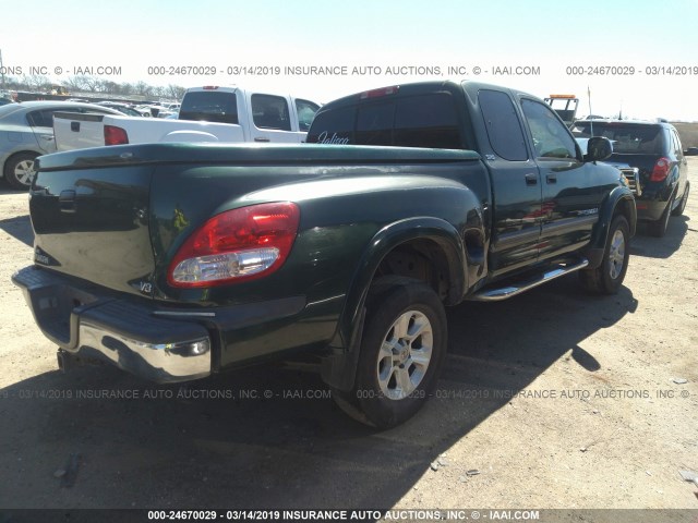 5TBRT34123S397112 - 2003 TOYOTA TUNDRA ACCESS CAB SR5 GREEN photo 4