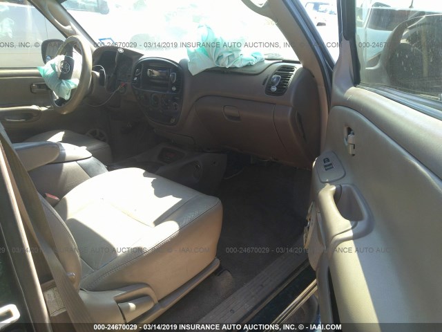 5TBRT34123S397112 - 2003 TOYOTA TUNDRA ACCESS CAB SR5 GREEN photo 5