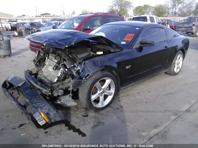 1ZVBP8CHXA5155788 - 2010 FORD MUSTANG GT BLACK photo 2