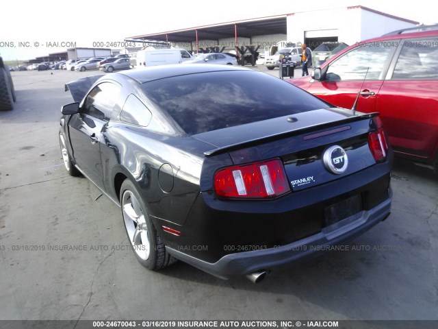 1ZVBP8CHXA5155788 - 2010 FORD MUSTANG GT BLACK photo 3