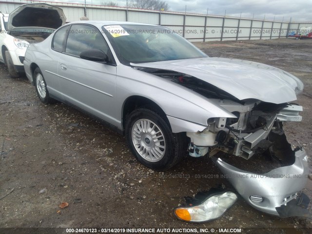 2G1WW12E629324904 - 2002 CHEVROLET MONTE CARLO LS ვერცხლისფერი ფოტო 1