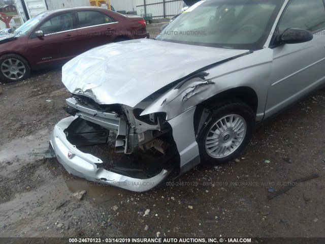 2G1WW12E629324904 - 2002 CHEVROLET MONTE CARLO LS ვერცხლისფერი ფოტო 6