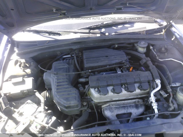 2HGES16325H556581 - 2005 HONDA CIVIC DX VP Կապույտ լուսանկար 10