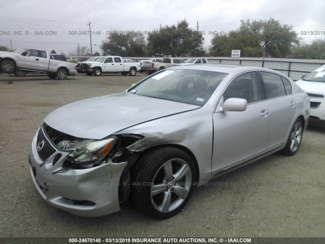 JTHBE96S870019248 - 2007 LEXUS GS 350 SILVER photo 2