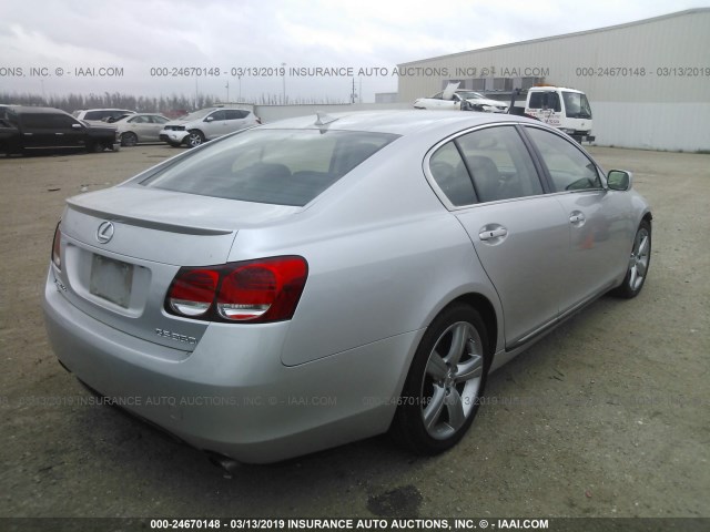 JTHBE96S870019248 - 2007 LEXUS GS 350 SILVER photo 4