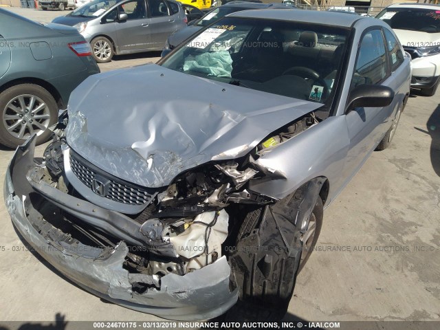1HGEM22125L008250 - 2005 HONDA CIVIC DX VP SILVER photo 2