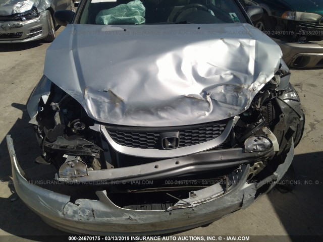 1HGEM22125L008250 - 2005 HONDA CIVIC DX VP SILVER photo 6