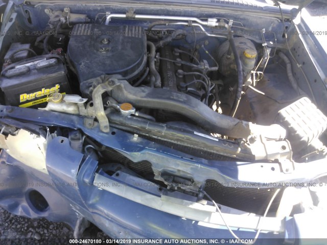 1N6DD26SX1C336567 - 2001 NISSAN FRONTIER KING CAB XE BLUE photo 10