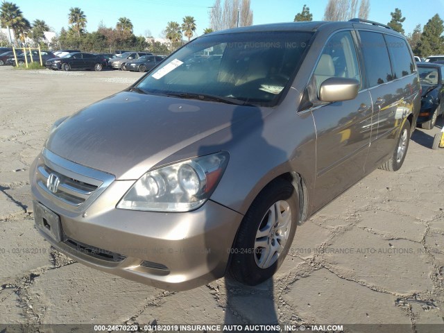 5FNRL387X6B017349 - 2006 HONDA ODYSSEY EXL GOLD photo 2