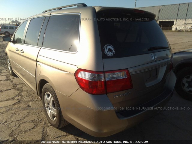 5FNRL387X6B017349 - 2006 HONDA ODYSSEY EXL GOLD photo 3