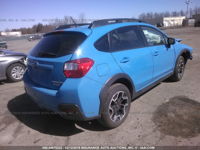 JF2GPABC5G8235921 - 2016 SUBARU CROSSTREK PREMIUM BLUE photo 4