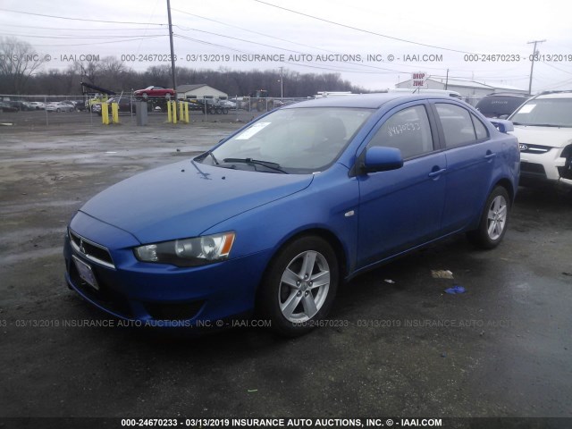 JA3AU26UX9U038287 - 2009 MITSUBISHI LANCER ES/ES SPORT BLUE photo 2