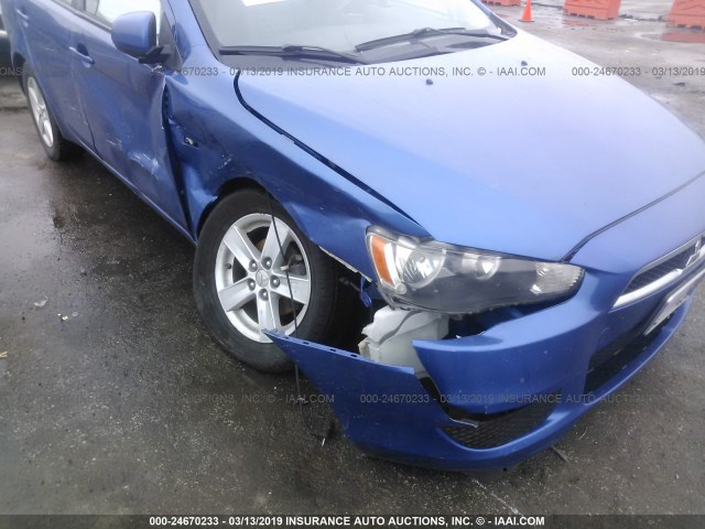 JA3AU26UX9U038287 - 2009 MITSUBISHI LANCER ES/ES SPORT BLUE photo 6