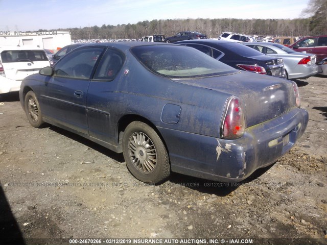 2G1WW12E4Y9323761 - 2000 CHEVROLET MONTE CARLO LS ლურჯი ფოტო 3
