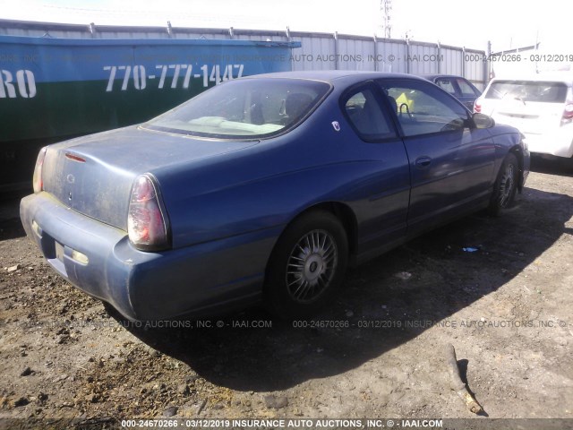 2G1WW12E4Y9323761 - 2000 CHEVROLET MONTE CARLO LS ლურჯი ფოტო 4