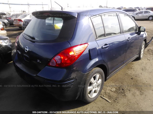 3N1BC13E48L407351 - 2008 NISSAN VERSA S/SL BLUE photo 4