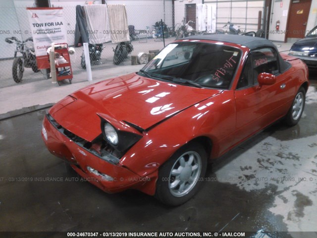 JM1NA3517N1323582 - 1992 MAZDA MX-5 MIATA RED photo 2