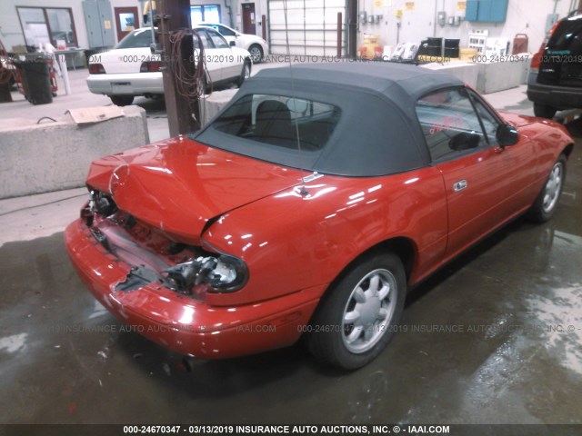 JM1NA3517N1323582 - 1992 MAZDA MX-5 MIATA RED photo 4