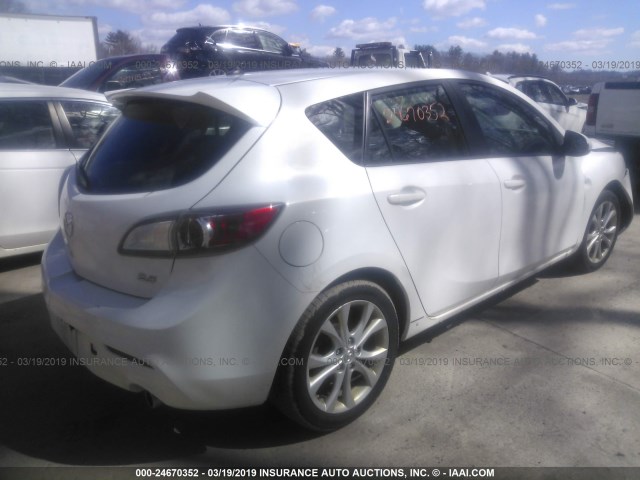 JM1BL1H65A1325320 - 2010 MAZDA 3 S WHITE photo 4