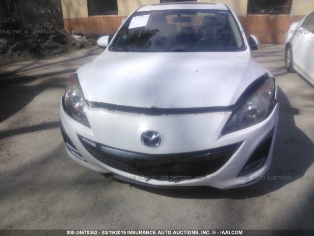 JM1BL1H65A1325320 - 2010 MAZDA 3 S WHITE photo 6