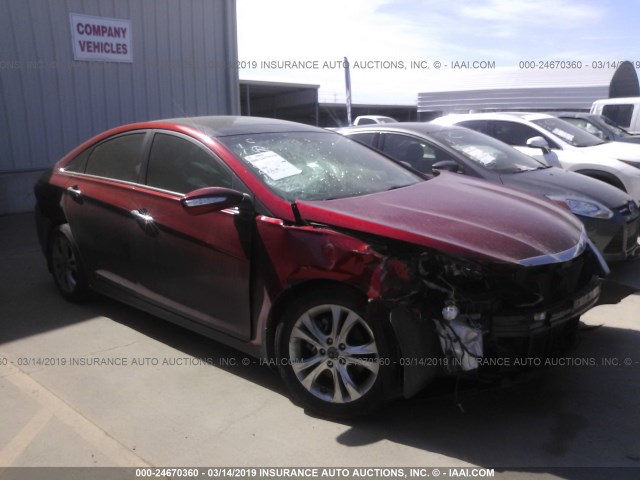 5NPEC4ACXDH645602 - 2013 HYUNDAI SONATA SE/LIMITED RED photo 1