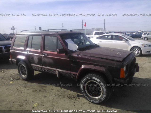 1J4FJ78S0ML507193 - 1991 JEEP CHEROKEE LIMITED RED photo 1