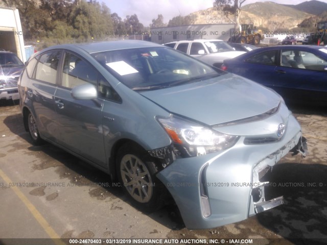 JTDZN3EU8FJ023650 - 2015 TOYOTA PRIUS V Light Blue photo 1