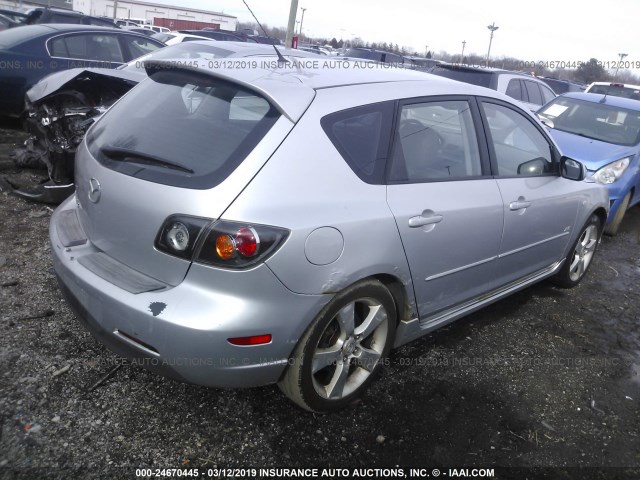 JM1BK343441194377 - 2004 MAZDA 3 HATCHBACK SILVER photo 4