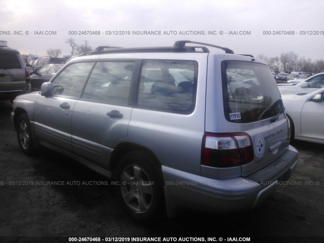 JF1SF65692H735545 - 2002 SUBARU FORESTER S SILVER photo 3