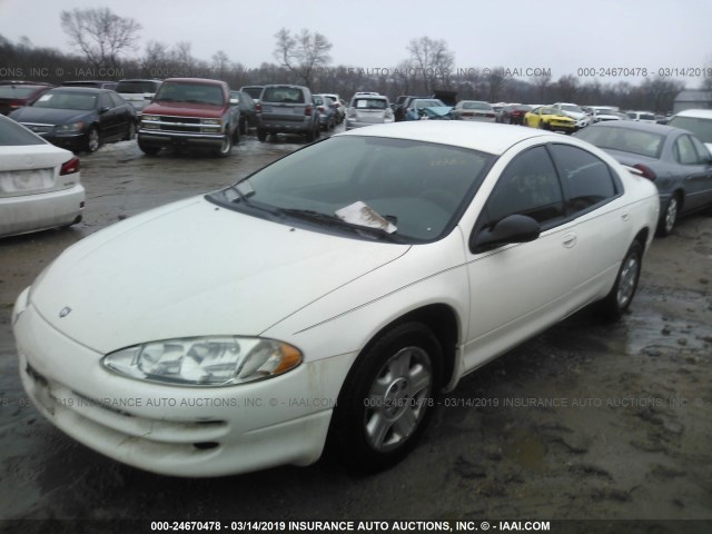 2B3HD46R04H701144 - 2004 DODGE INTREPID SE WHITE photo 2