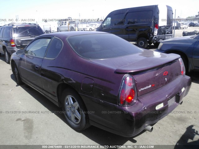 2G1WX12K449290015 - 2004 CHEVROLET MONTE CARLO SS 紫色 照片 3