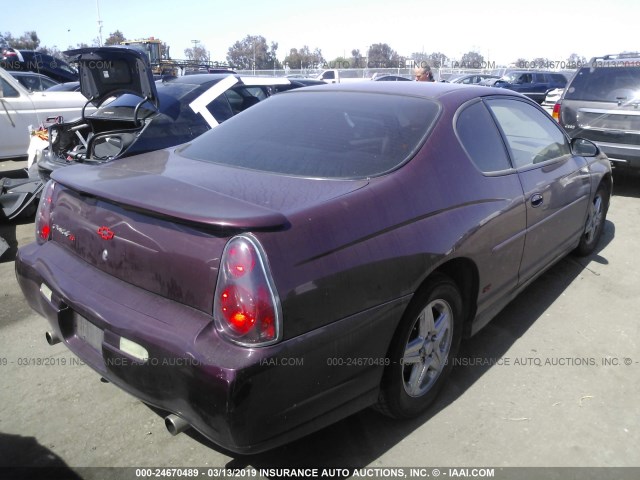 2G1WX12K449290015 - 2004 CHEVROLET MONTE CARLO SS 紫色 照片 4