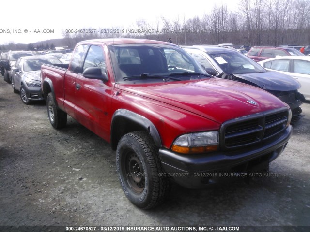 1B7GG12X02S604679 - 2002 DODGE DAKOTA SXT RED photo 1