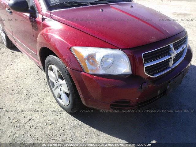 1B3HB48B27D543896 - 2007 DODGE CALIBER SXT RED photo 6