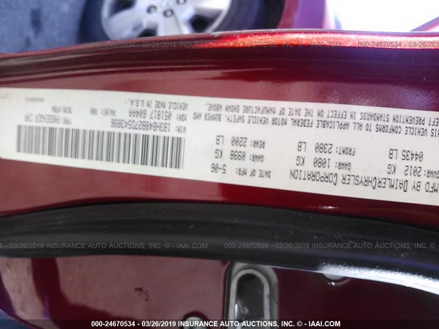 1B3HB48B27D543896 - 2007 DODGE CALIBER SXT RED photo 9