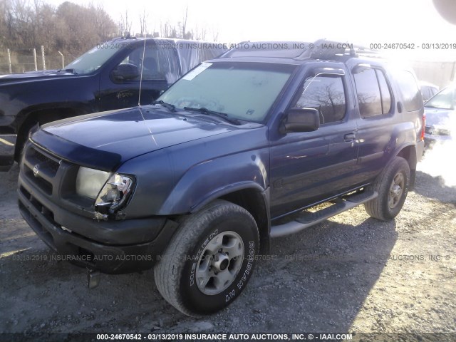 5N1ED28Y6YC583664 - 2000 NISSAN XTERRA XE/SE BLUE photo 2