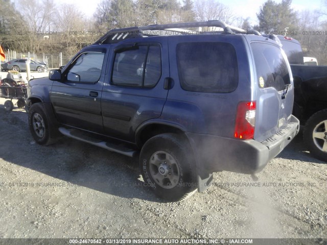 5N1ED28Y6YC583664 - 2000 NISSAN XTERRA XE/SE BLUE photo 3