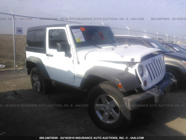 1C4AJWAG1CL163923 - 2012 JEEP WRANGLER SPORT 白色 照片 1